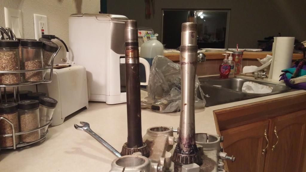 1995 cr125 fork swap!